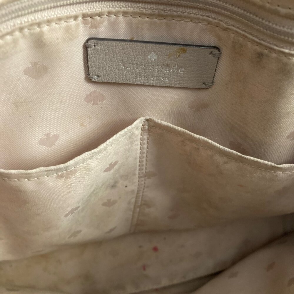 Kate Spade Tote Bag Leather Pale Pink 11x10.5x6 - Picture 3 of 16